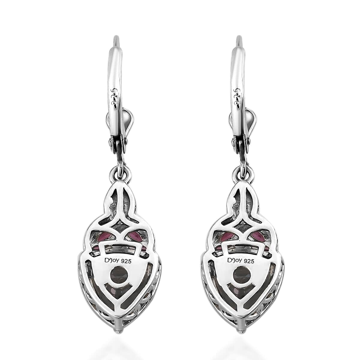 Northern Light Mystic Topaz and Multi Gemstone Lever Back Earrings in Platinum Over Sterling Silver 4.90 ctw image number 3