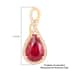 ONE OF A KIND Certified & Appraised ILIANA 18K Yellow Gold AAA Ouro Fino Rubellite and G-H SI Diamond Pendant 3.60 Grams 5.70 ctw image number 4