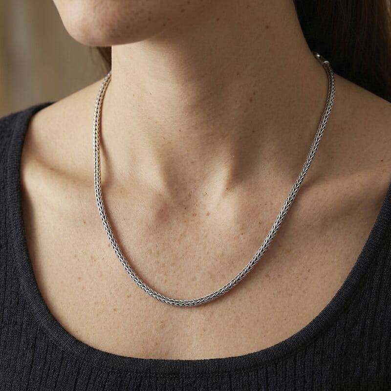 Bali Legacy Sterling Silver 2.5mm Tulang Naga Necklace 20 Inches 16 Grams