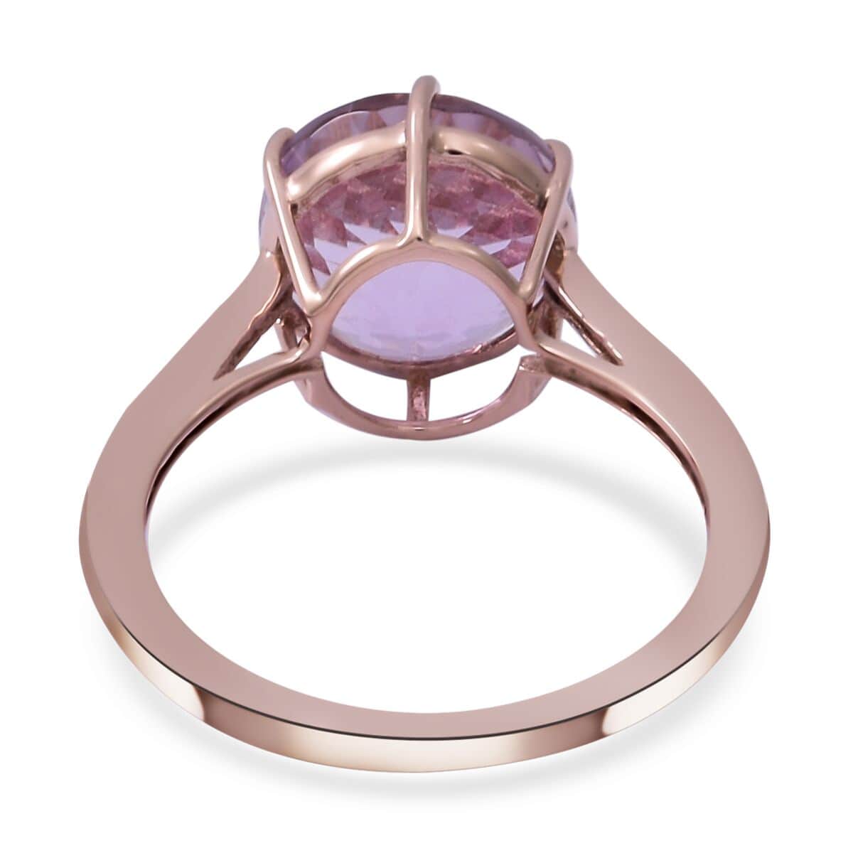 LUXORO 10K Rose Gold Premium Kunzite Solitaire Ring (Size 10.0) 2 Grams 5.00 ctw image number 3