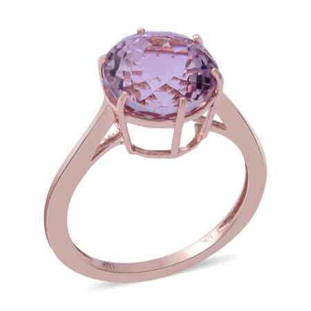 LUXORO 10K Rose Gold Premium Kunzite Solitaire Ring (Size 9.0) 2 Grams 5.00 ctw image number 2