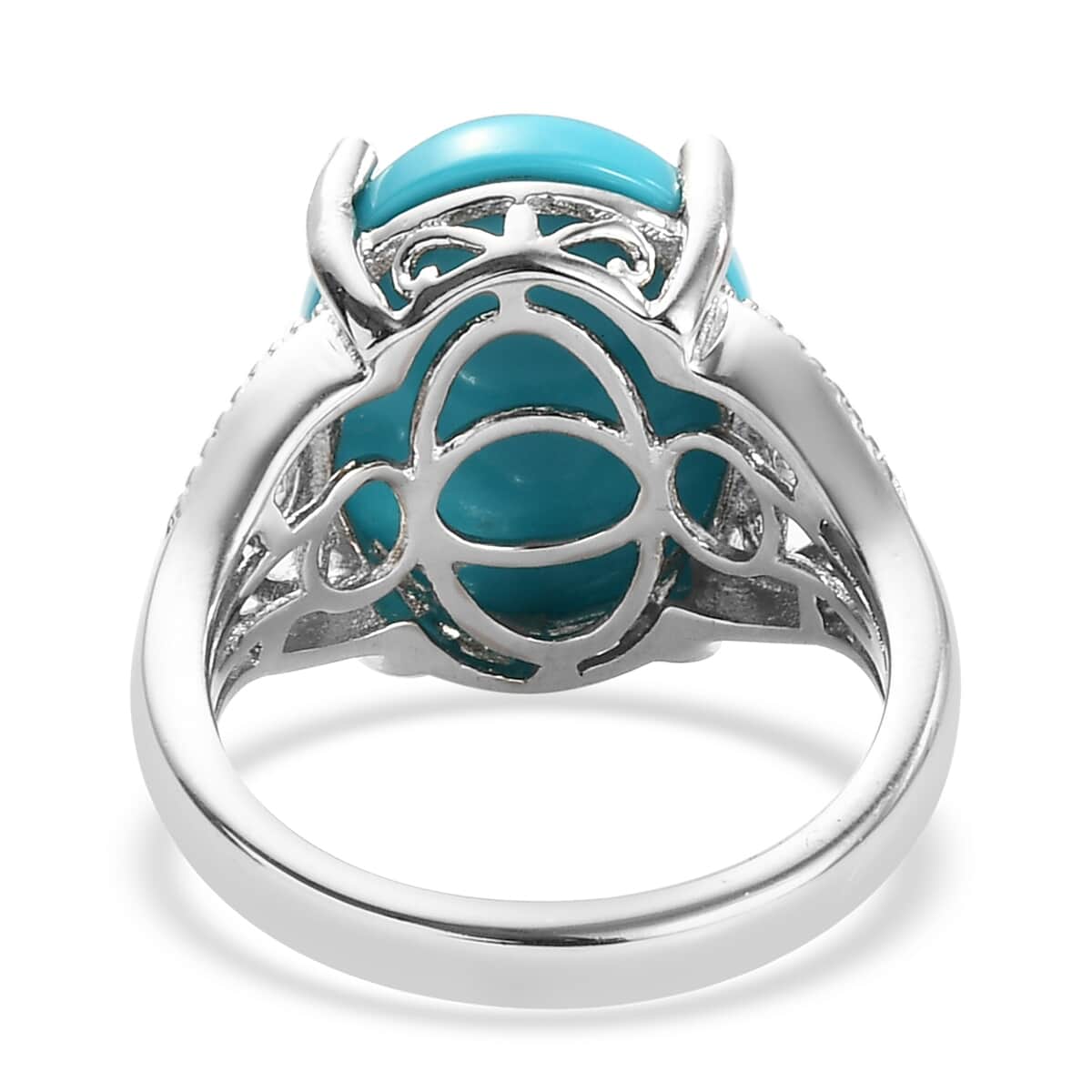 Sleeping Beauty Turquoise and Tanzanite Ring in Vermeil Yellow Gold and Platinum Over Sterling Silver (Size 9.0) 7.25 ctw image number 4