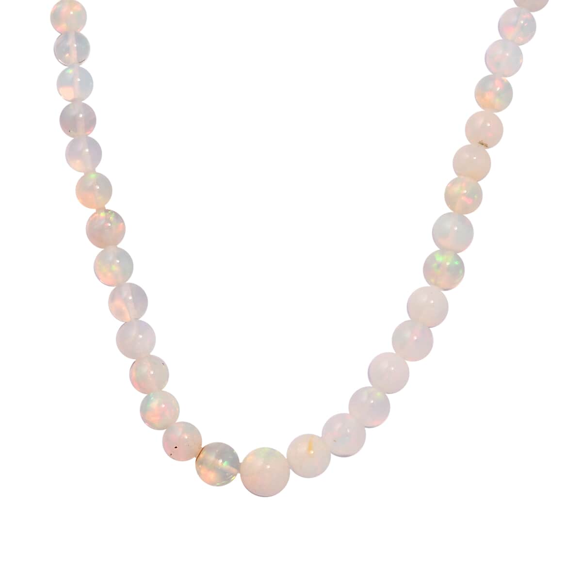 Luxoro 10K Yellow Gold AAA Ethiopian Welo Opal Beaded Necklace 18 Inches 55.90 ctw image number 0