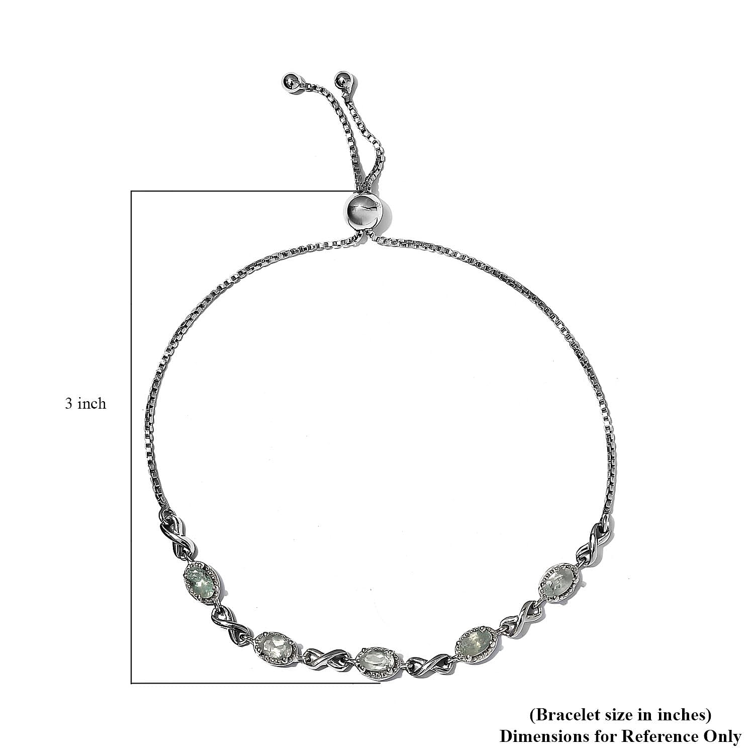 Narsipatnam Alexandrite Bolo Bracelet in Platinum Over Sterling Silver 1.25 ctw