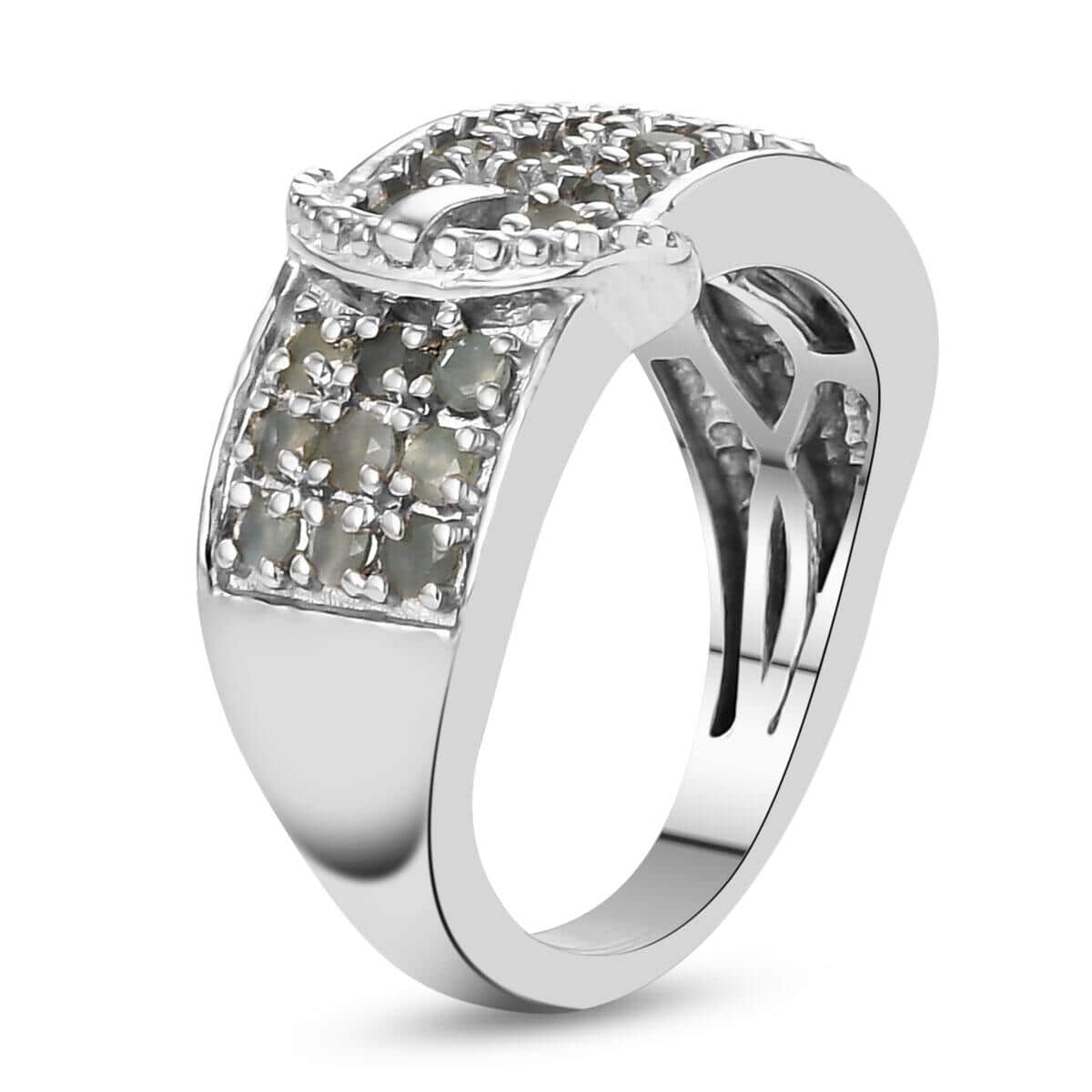 Narsipatnam Alexandrite Buckle Ring in Platinum Over Sterling Silver 0.85 ctw image number 3