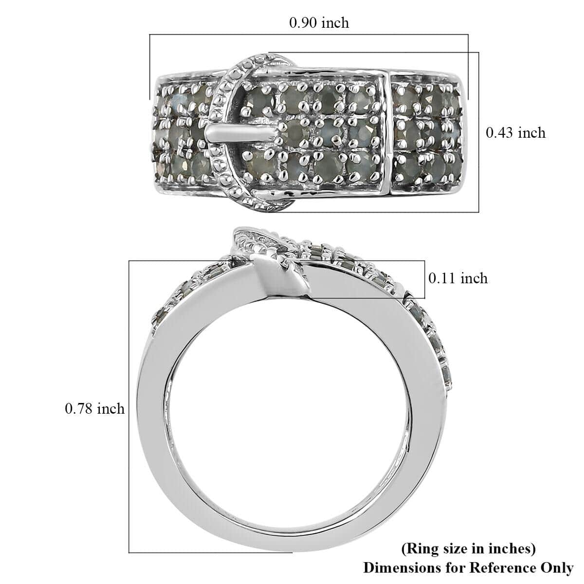 Narsipatnam Alexandrite Buckle Ring in Platinum Over Sterling Silver 0.85 ctw image number 5