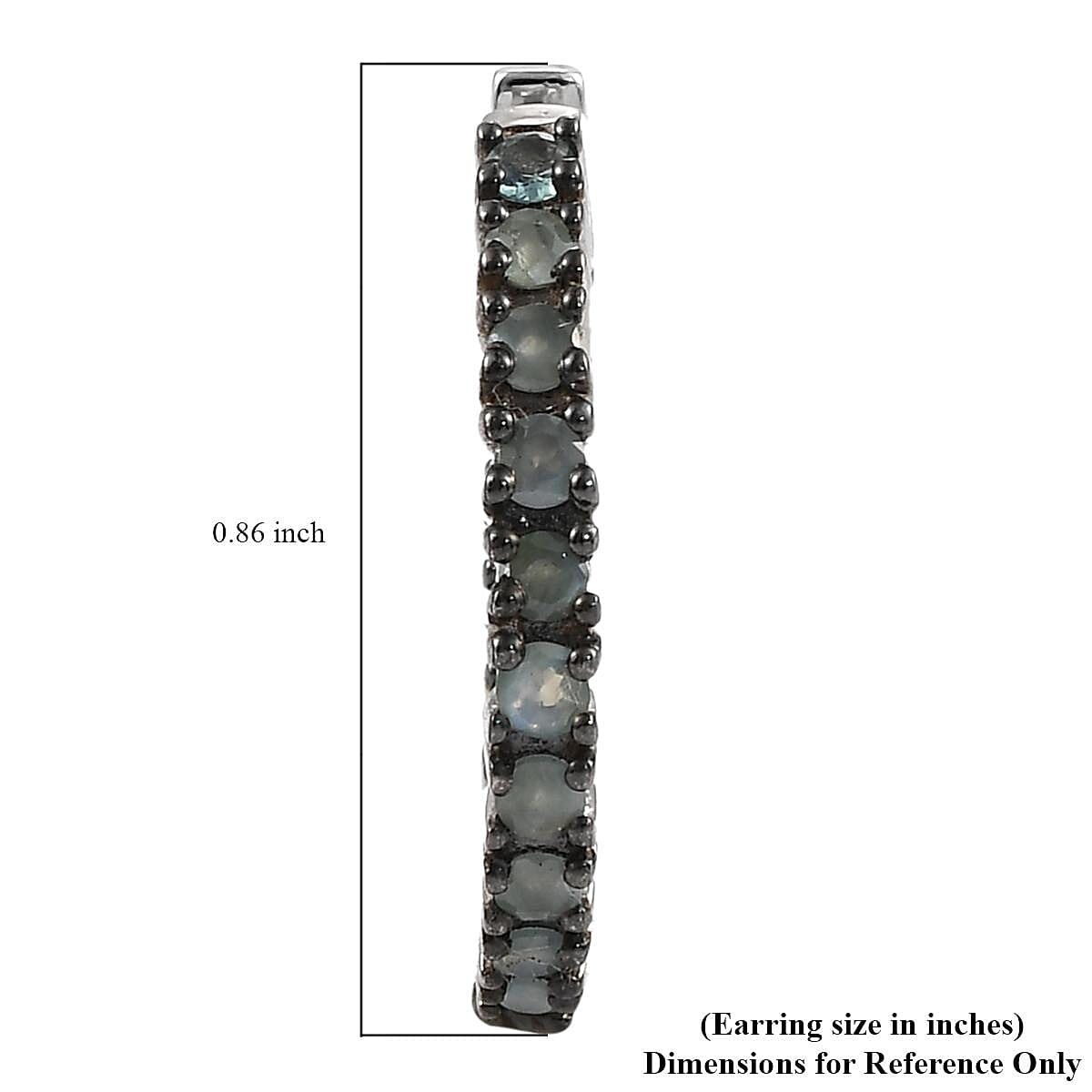 Narsipatnam Alexandrite Hoop Earrings in Platinum Over Sterling Silver 1.50 ctw