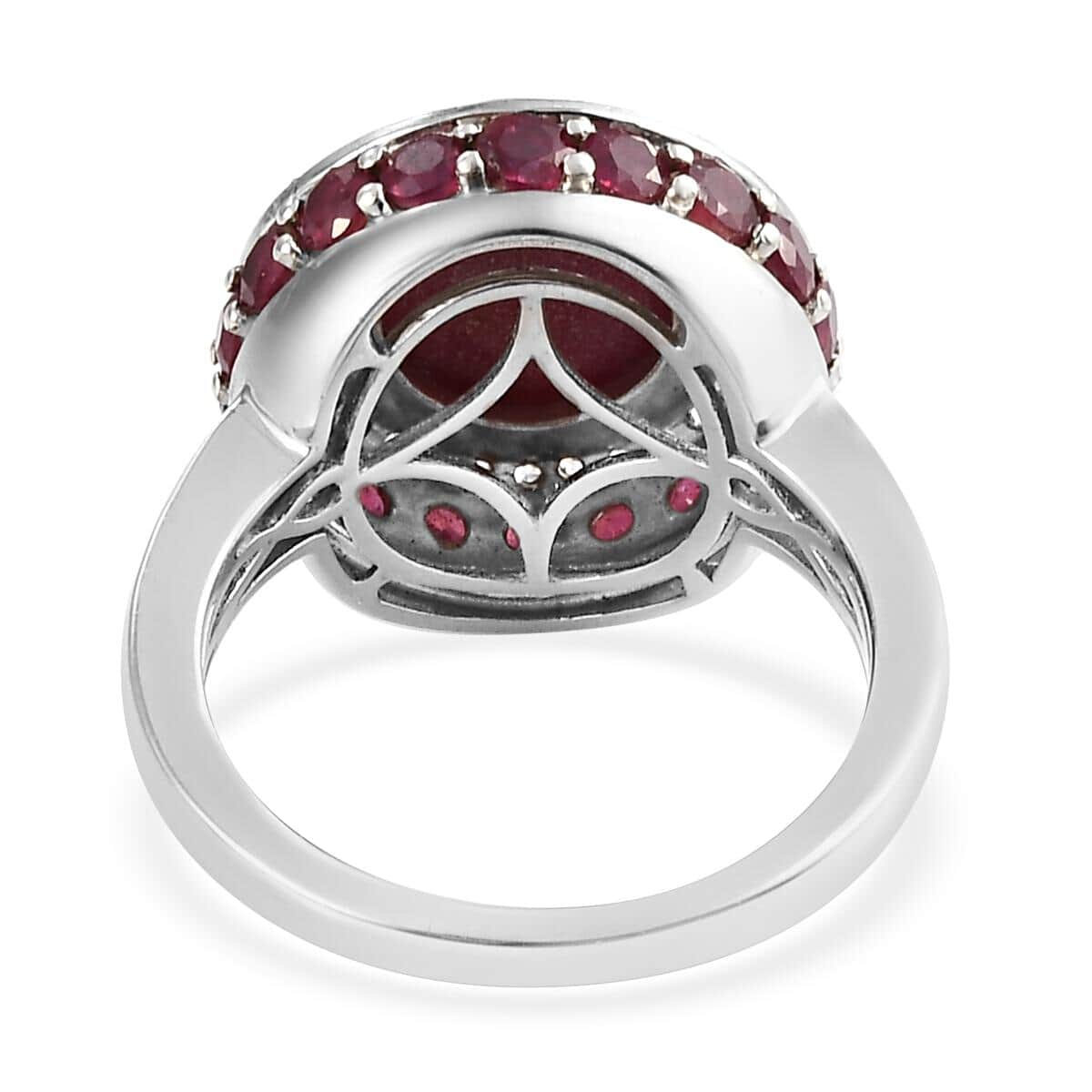 Indian Star Ruby and Multi Gemstone Ring in Platinum Over Sterling Silver (Size 6.0) 6.35 ctw image number 4