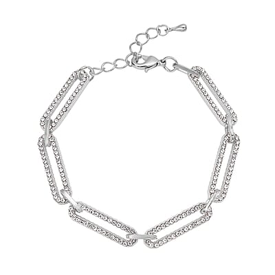 White Austrian Crystal in Silvertone - Product card gallery slide 1 (10178571534649)