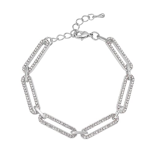 White Austrian Crystal in Silvertone - Product card gallery slide 1 (9431369842943)
