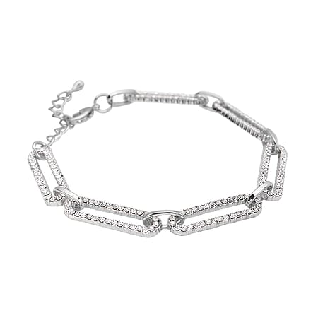 White Austrian Crystal in Silvertone - Product card gallery slide 3 (10178571534649)