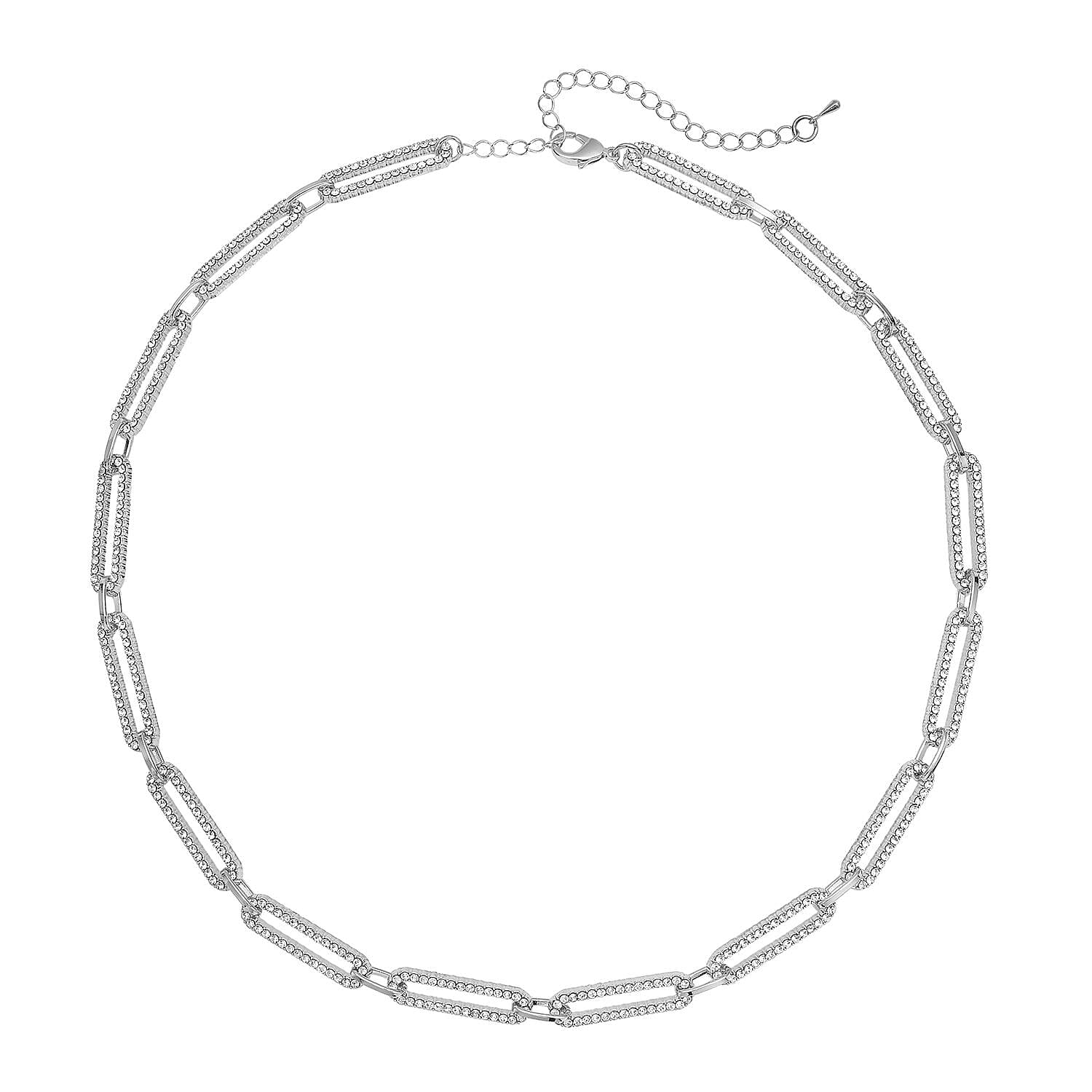 White Austrian Crystal in Silvertone - Product card gallery slide 1 (10178571960633)