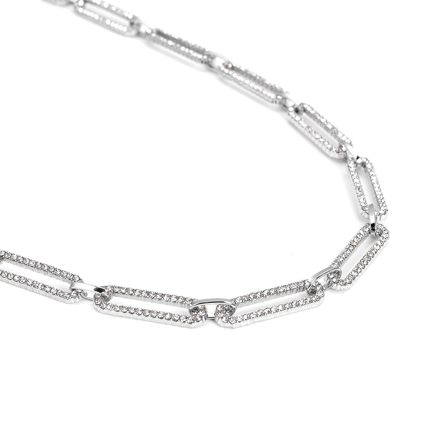 White Austrian Crystal in Silvertone - Product card gallery slide 3 (10178571960633)