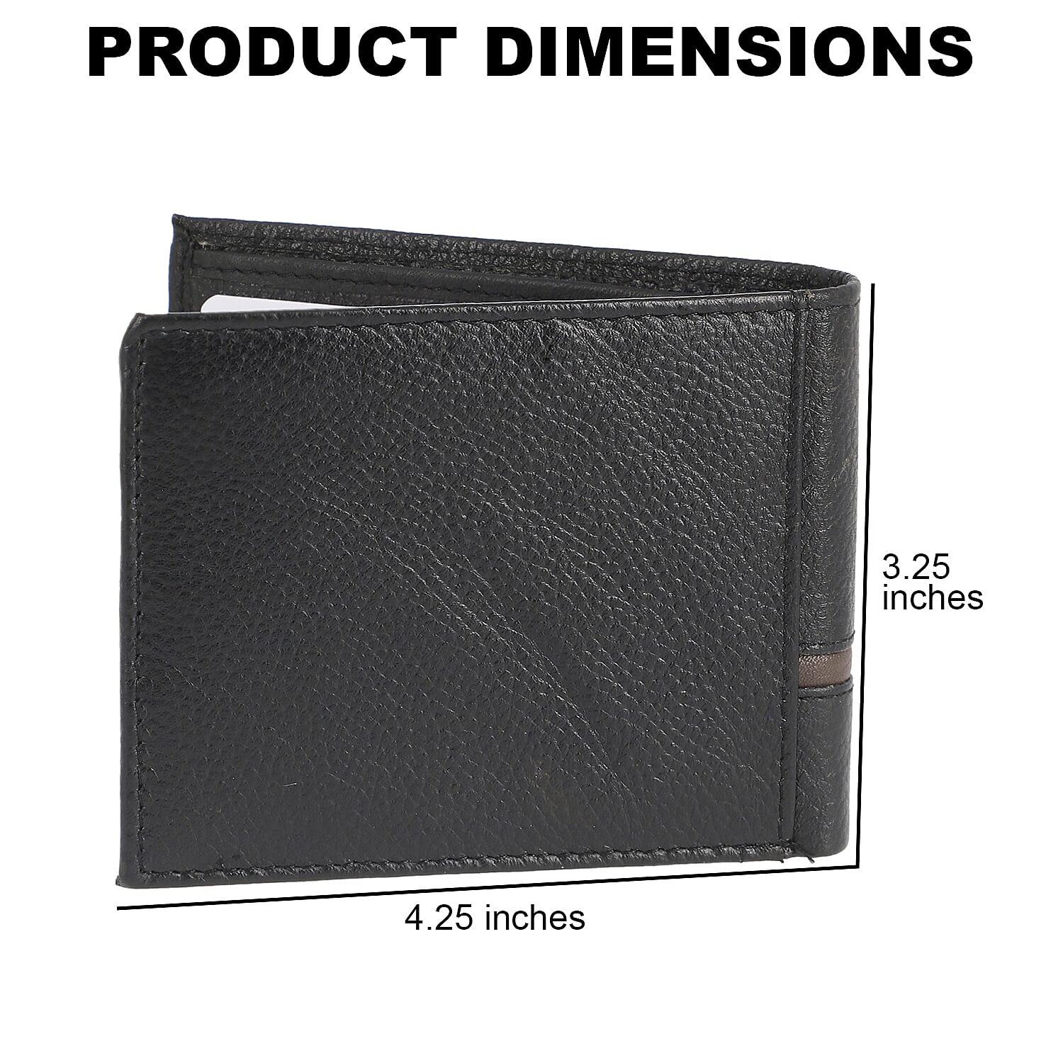 Union Code Black Genuine Leather Bi Fold Men's RFID Wallet