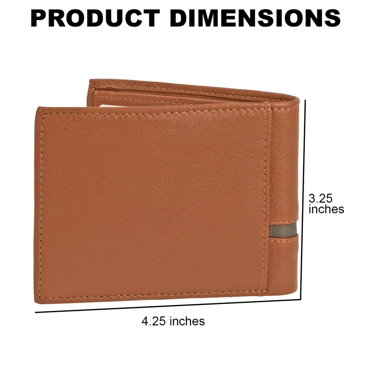 Father's Day Special Union Code Light Cognac Genuine Leather RFID Protected Slim Minimalist Bifold Men's Wallet image number 3