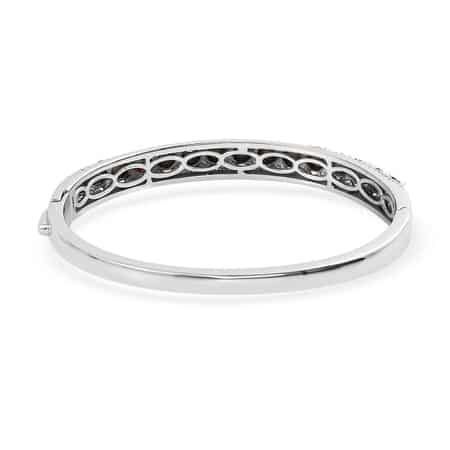 KARIS Siam Color Crystal Bangle Bracelet in Platinum Bond (7.25 In) image number 4