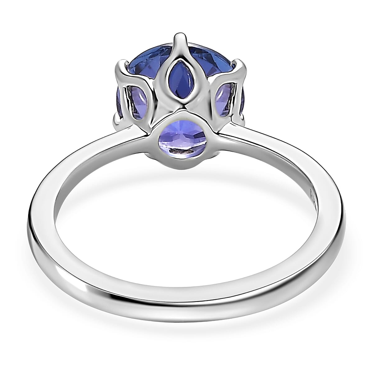 Rhapsody 950 Platinum AAAA Portuguese Cut 161 Facet Tanzanite Solitaire Ring (Size 10.0) 2.40 ctw