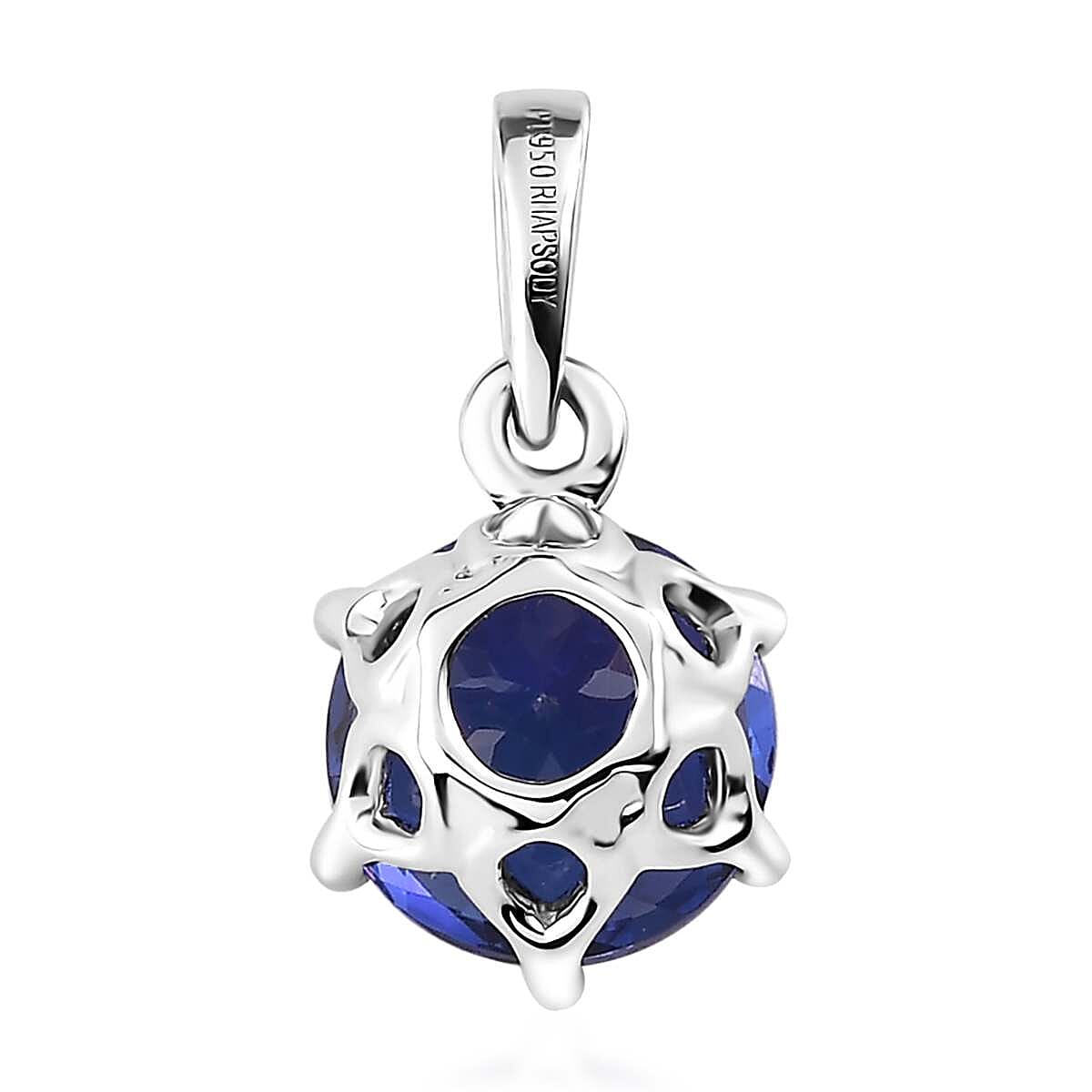 Rhapsody 950 Platinum AAAA Portuguese Cut 161 facet Tanzanite 3.35 ctw Solitaire Pendant