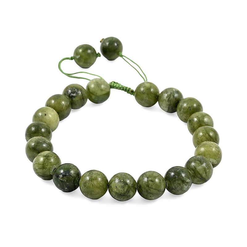 Connemara Marble 50.00 ctw Beaded Shambala Bracelet (Adjustable)