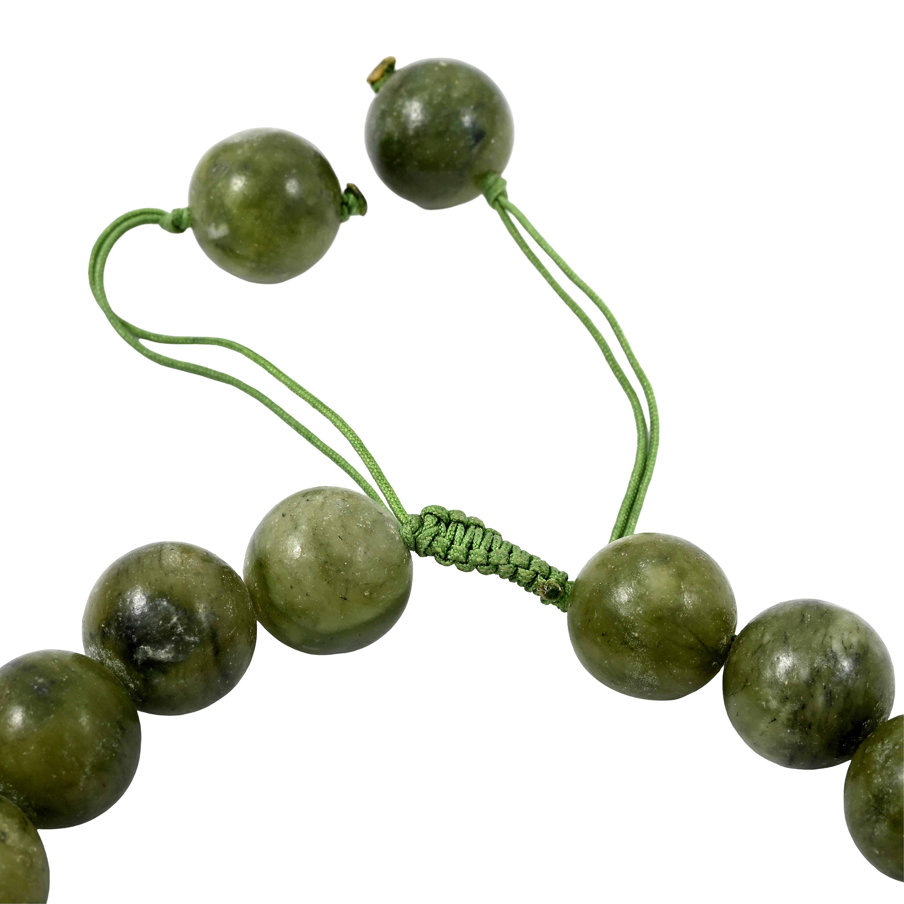 Connemara Marble 50.00 ctw Beaded Shambala Bracelet (Adjustable)