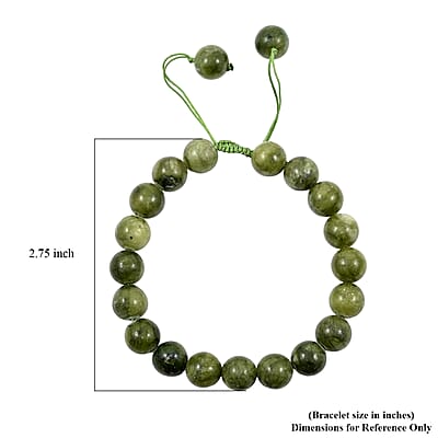 Connemara Marble 50.00 ctw Beaded Shambala Bracelet (Adjustable)