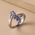tanzanite-bypass-ring-in-stainless-steel-size-10.0-0.75-ctw image number 1