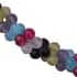 Multi Gemstone Beaded 3 Layer Twisted Necklace 18 Inches in Sterling Silver 100.00 ctw image number 2