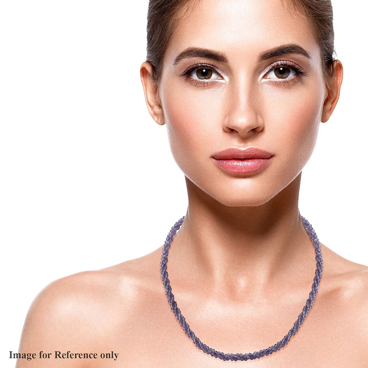 Amethyst Beaded Twisted Necklace 18 Inches in Sterling Silver 100.00 ctw image number 1