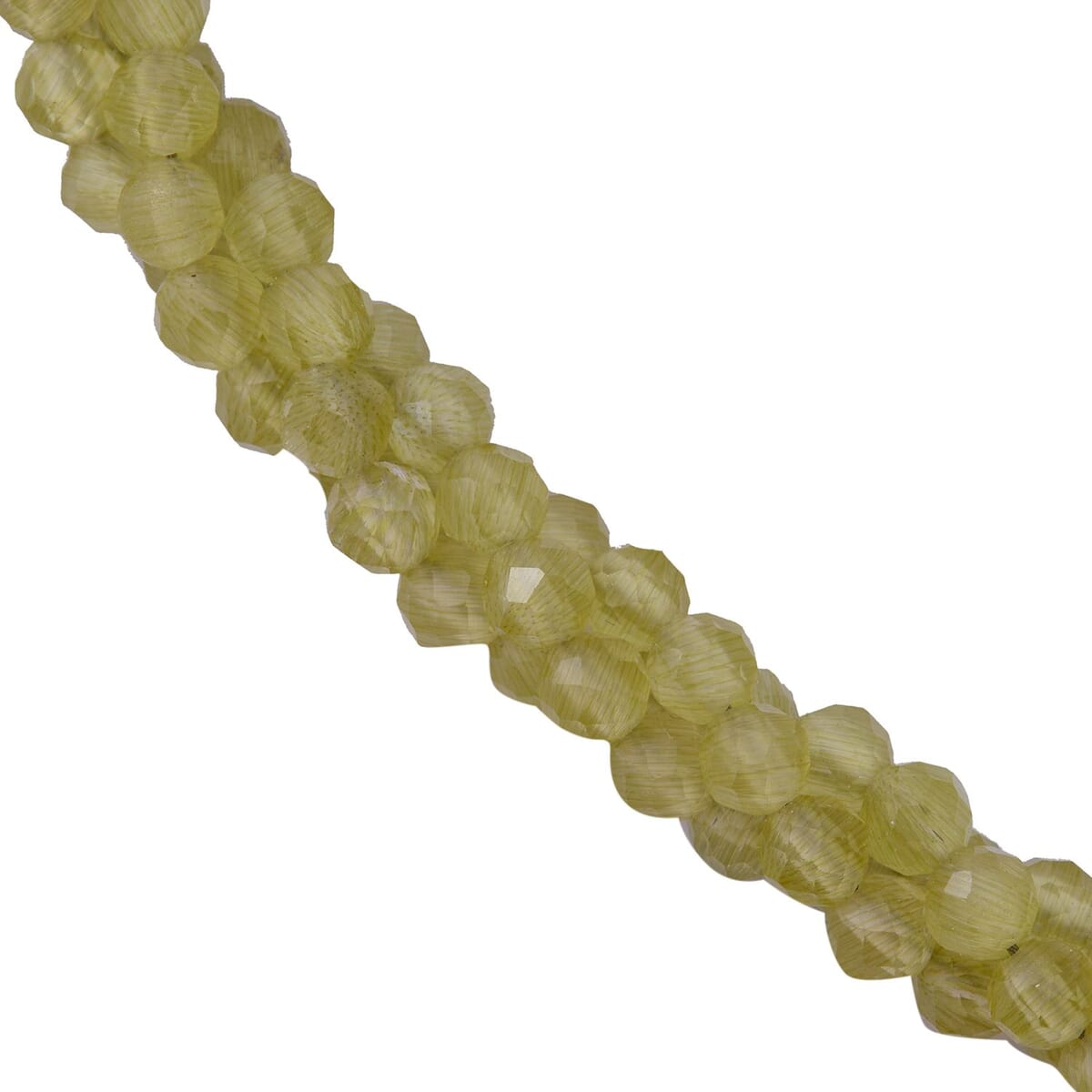 Peridot Beaded Twisted Necklace 18 Inches in Sterling Silver 100.00 ctw image number 2