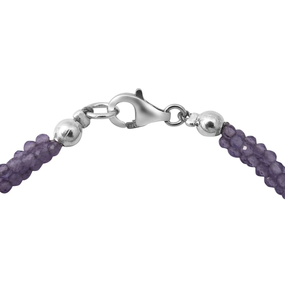 Amethyst Beaded 3 Layer Twisted Bracelet in Sterling Silver (7.25 In) 30.00 ctw image number 2