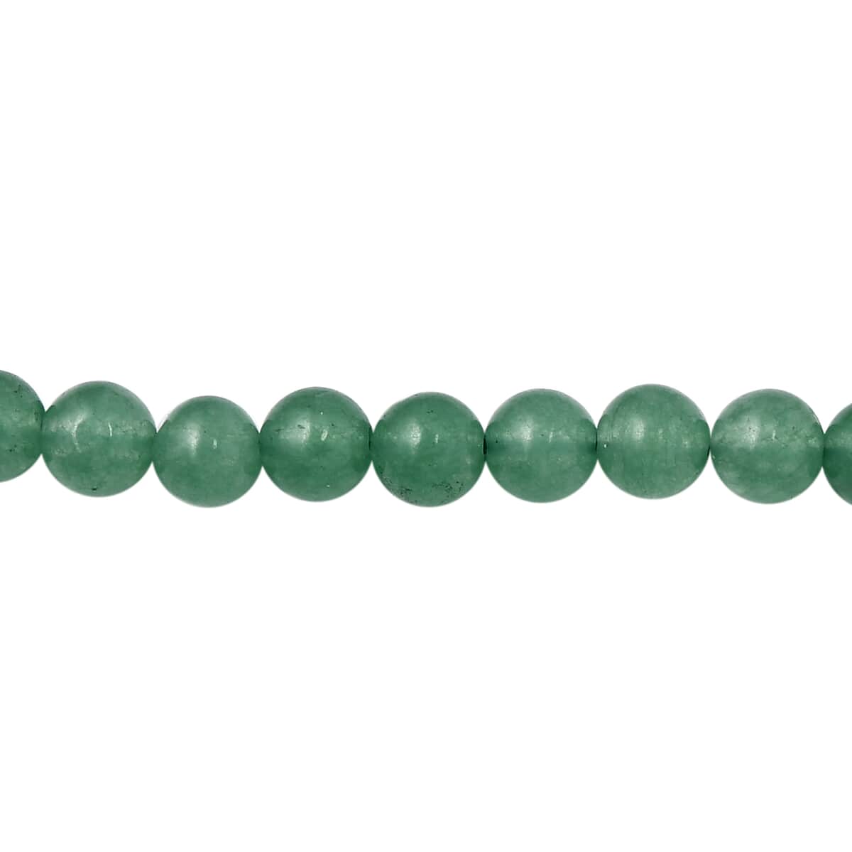 Green Aventurine Beaded Necklace 20 Inches in Sterling Silver 90.00 ctw image number 4