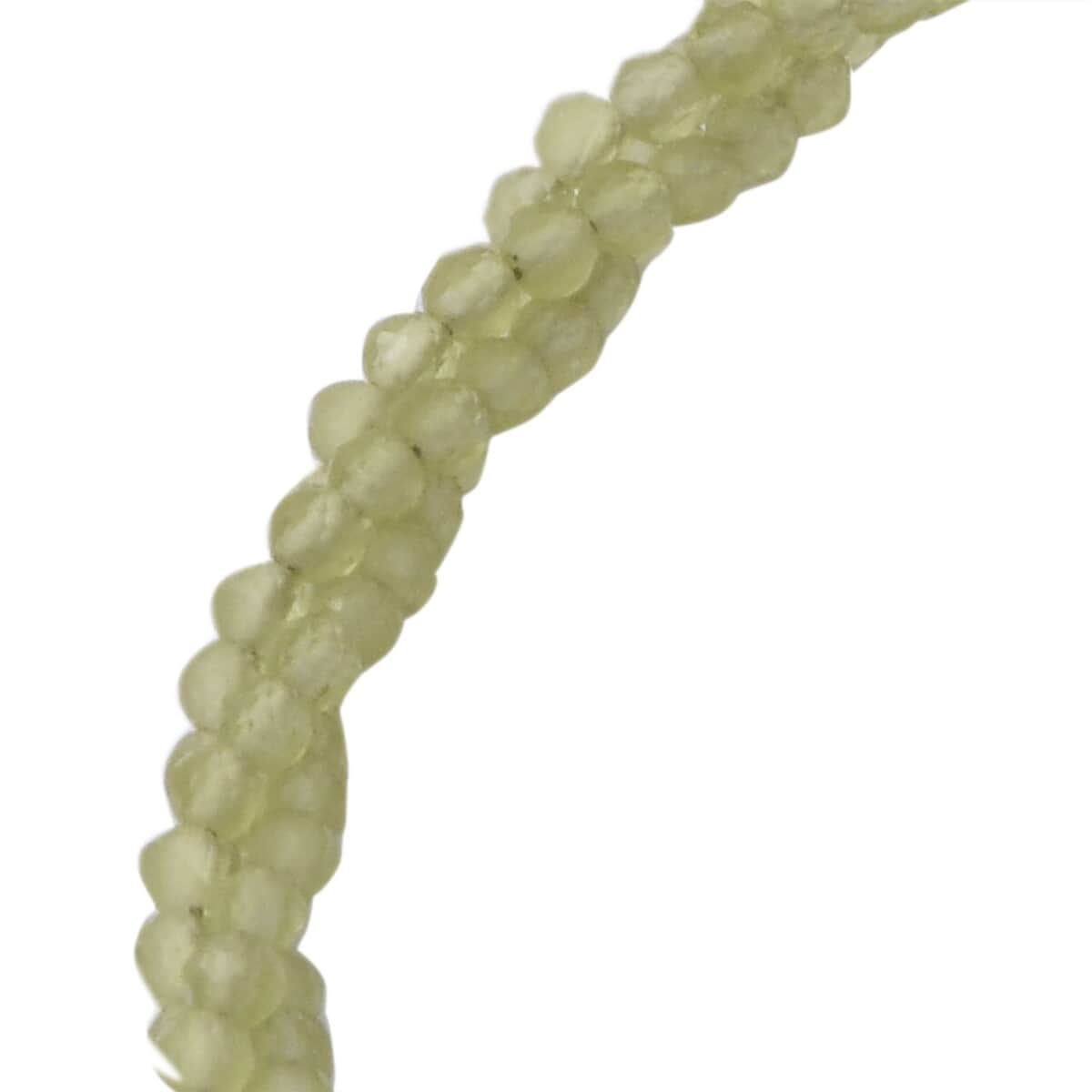 Peridot Beaded 3 Layer Twisted Bracelet in Sterling Silver (7.25 In) 30.00 ctw image number 1
