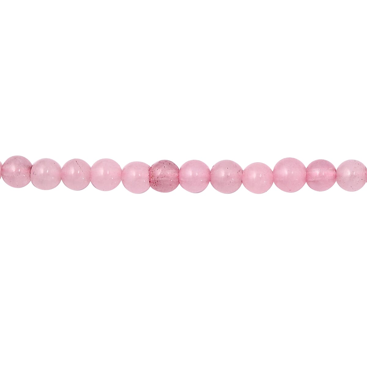 Galilea Rose Quartz Beaded Necklace 20 Inches in Sterling Silver 60.85 ctw