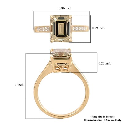 Certified and Appraised Iliana AAA Turkizite and G-H SI Diamond 3.25 ctw Ring in 18K Yellow Gold (Size 7.0)