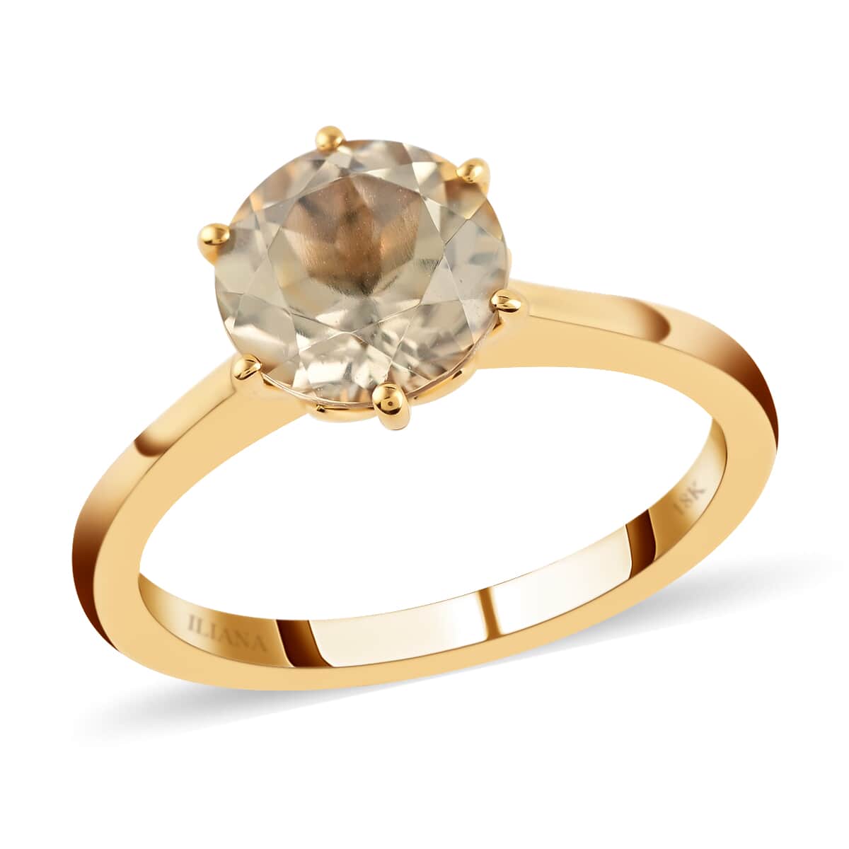 Certified & Appraised Iliana 18K Yellow Gold AAA Turkizite Solitaire Ring (Size 6.0) 3.40 Grams 2.25 ctw image number 0