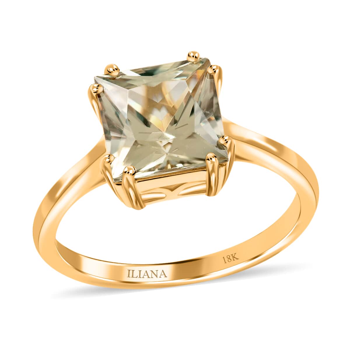 Certified & Appraised ILIANA 18K Yellow Gold AAA Turkizite Solitaire Ring (Size 6.0) 3.60 Grams 3.00 ctw image number 0
