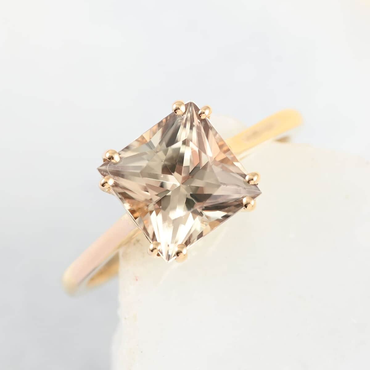 Certified & Appraised ILIANA 18K Yellow Gold AAA Turkizite Solitaire Ring (Size 6.0) 3.60 Grams 3.00 ctw image number 1