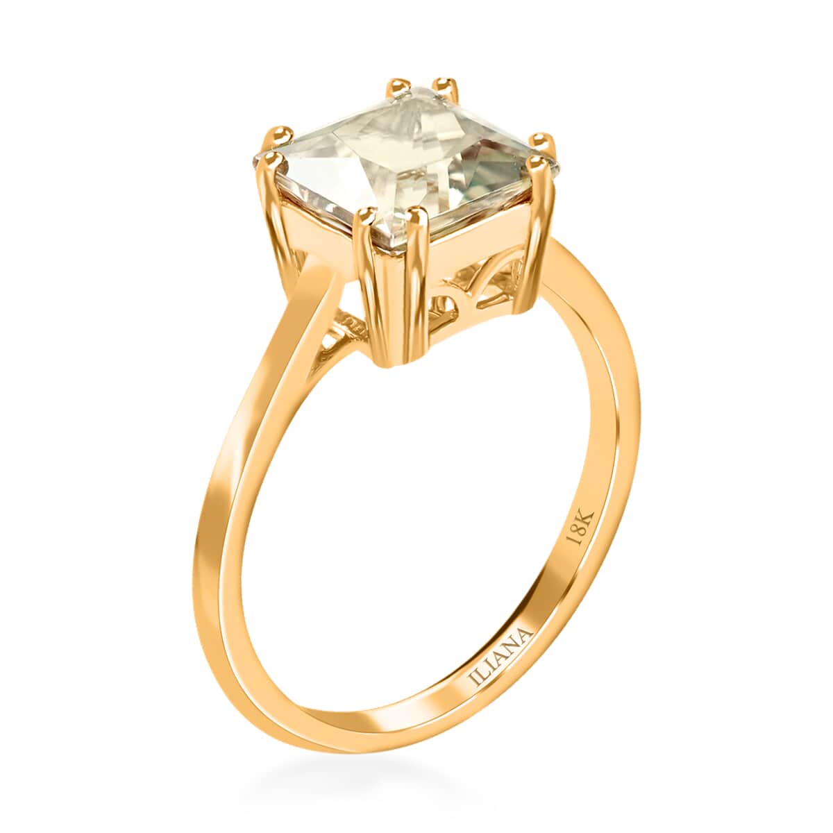 Certified & Appraised ILIANA 18K Yellow Gold AAA Turkizite Solitaire Ring (Size 6.0) 3.60 Grams 3.00 ctw image number 3