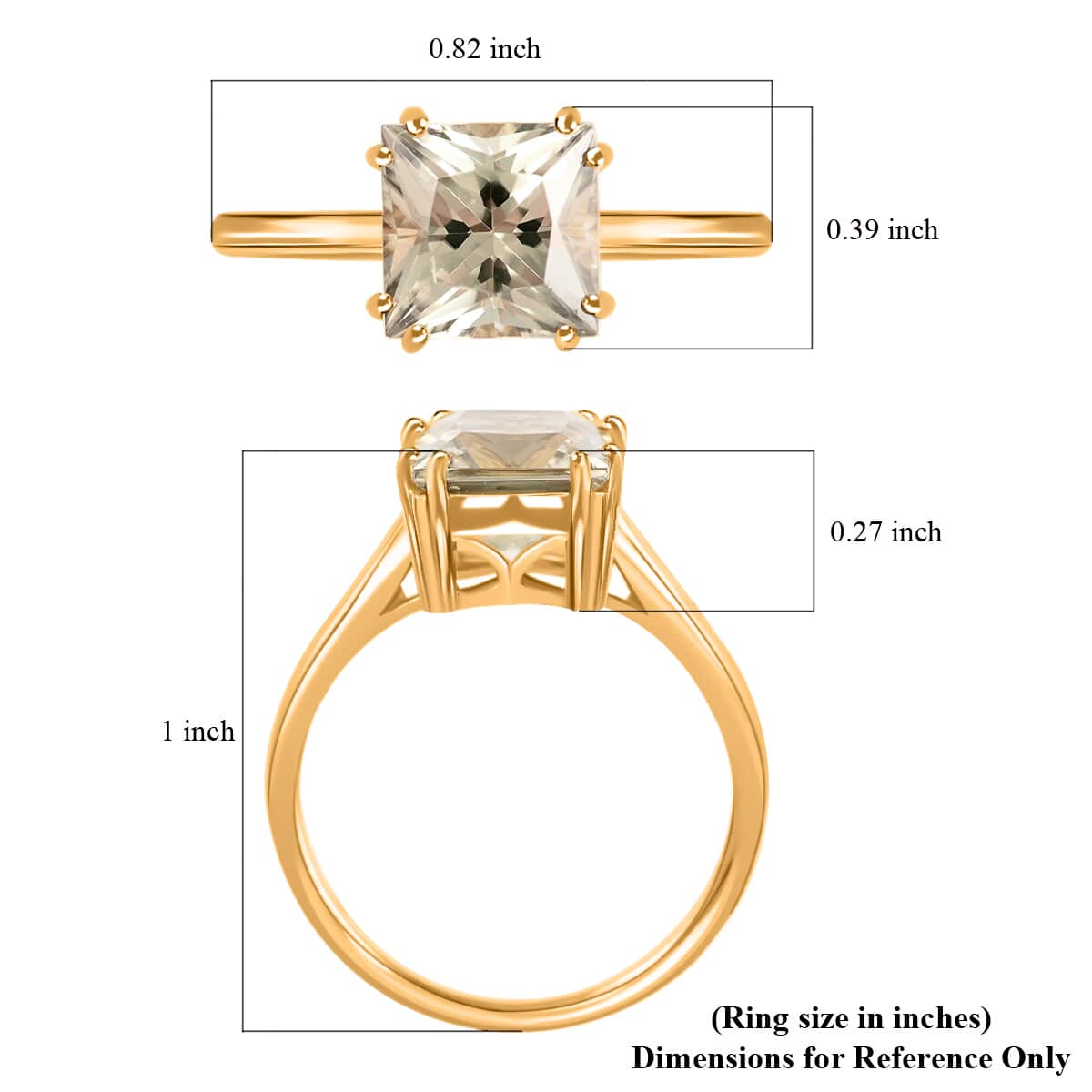 Certified & Appraised ILIANA 18K Yellow Gold AAA Turkizite Solitaire Ring (Size 6.0) 3.60 Grams 3.00 ctw image number 5