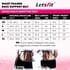 Letsfit Black Waist Trainer Lumber Support Belt with Measuring Tape - M image number 4