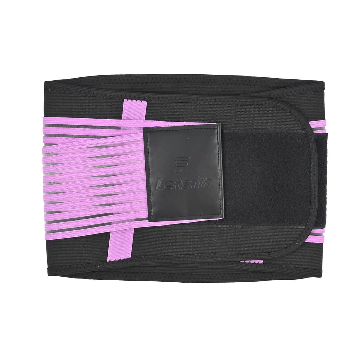 Letsfit Purple Waist Trainer Lumber Support Belt with Measuring Tape - M image number 5