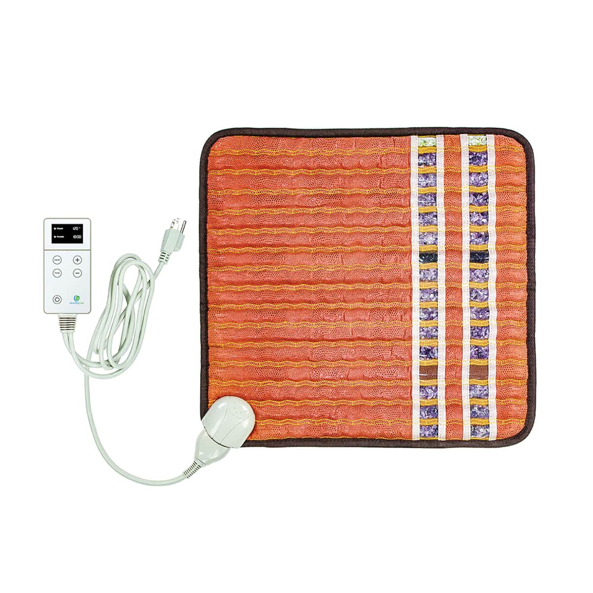 HealthyLine Mesh Multi Gemstone TAO-Mat Heating Pad | Best Electric Portable Heating Pad | Infrared Heating Pad for Back Pain image number 0
