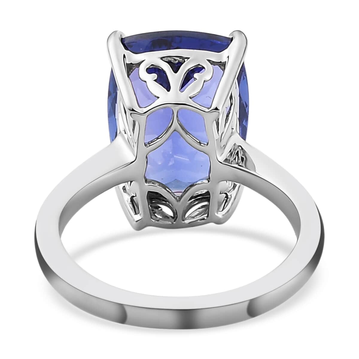 RHAPSODY 950 Platinum AAAA Tanzanite Solitaire Ring (Size 7.0) 6.40 Grams 7.50 ctw image number 4