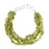 Peridot Chips Multi Row Bracelet in Sterling Silver (7.25 In) 82.90 ctw image number 0