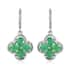AAA Kagem Emerald and White Zircon Hoop Earrings in Rhodium Over Sterling Silver 2.25 ctw image number 0