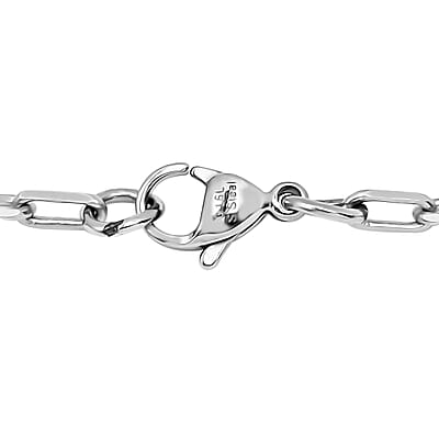 Mozambique Garnet 10.20 ctw Necklace (18 Inches) in Platinum Bond and Stainless Steel