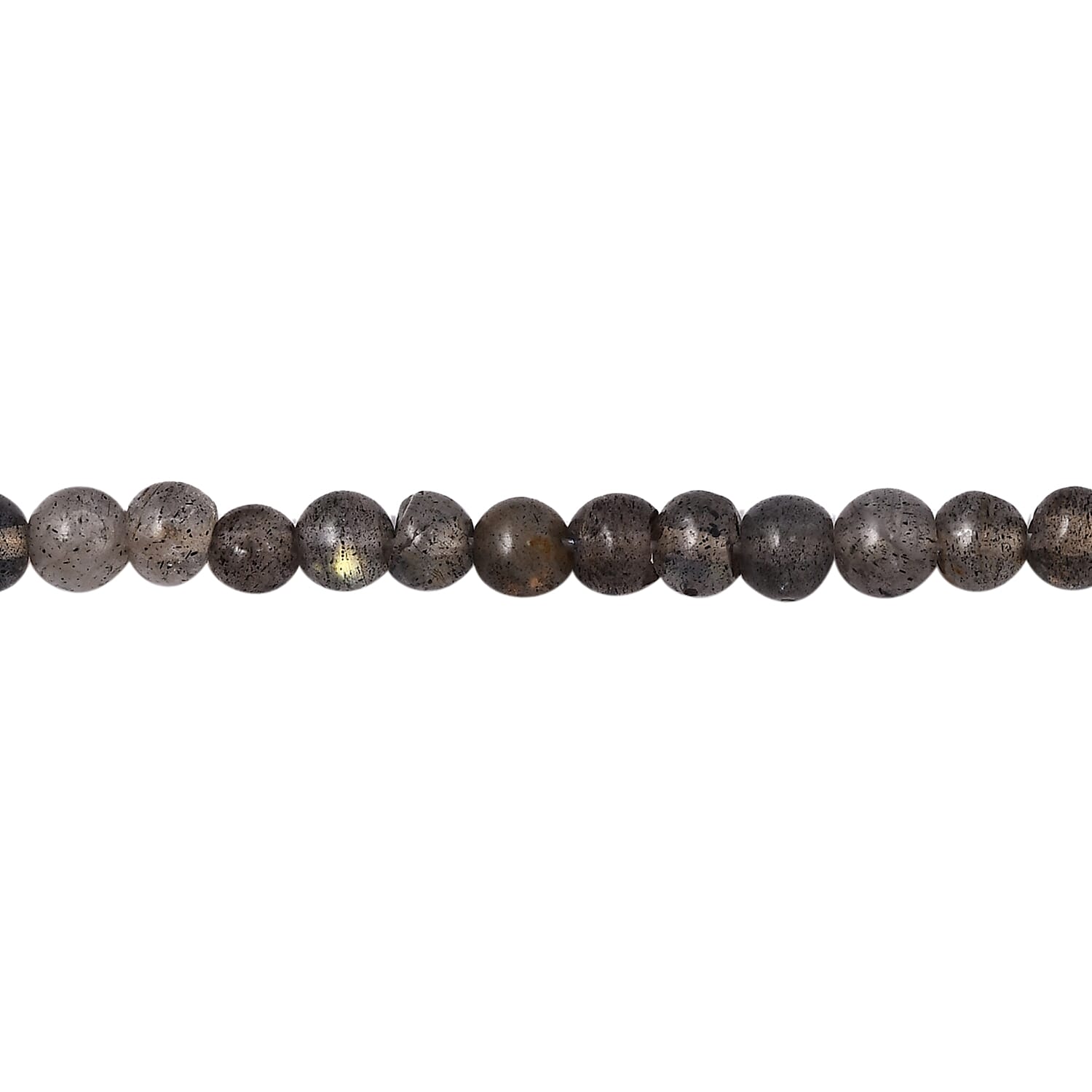 Malagasy Labradorite Beaded Necklace 20 Inches in Sterling Silver 51.30 ctw