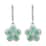 AAA Kagem Emerald and White Zircon Floral Earrings in Rhodium Over Sterling Silver 2.00 ctw