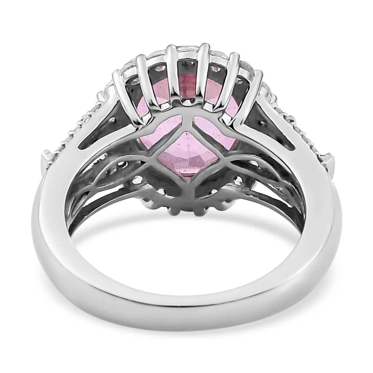 Pure Pink Mystic Topaz and Multi Gemstone Cocktail Ring in Platinum Over Sterling Silver (Size 7.0) 6.85 ctw image number 4