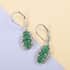 AAA Kagem Emerald and White Zircon Line Earrings in Rhodium Over Sterling Silver 1.75 ctw image number 1